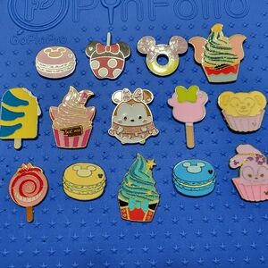 Disney Trading Pins Bundle - Sweet Treats, Ice Cream, Cupcakes, Macaroons